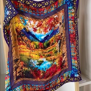 100% silk square scarf